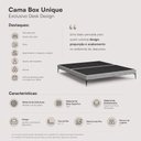 Ver imagem 3 de Cama Base Box Queen Unique 158x198 Sommier Moderno Pés de Ferro Linho Cinza - Desk Design