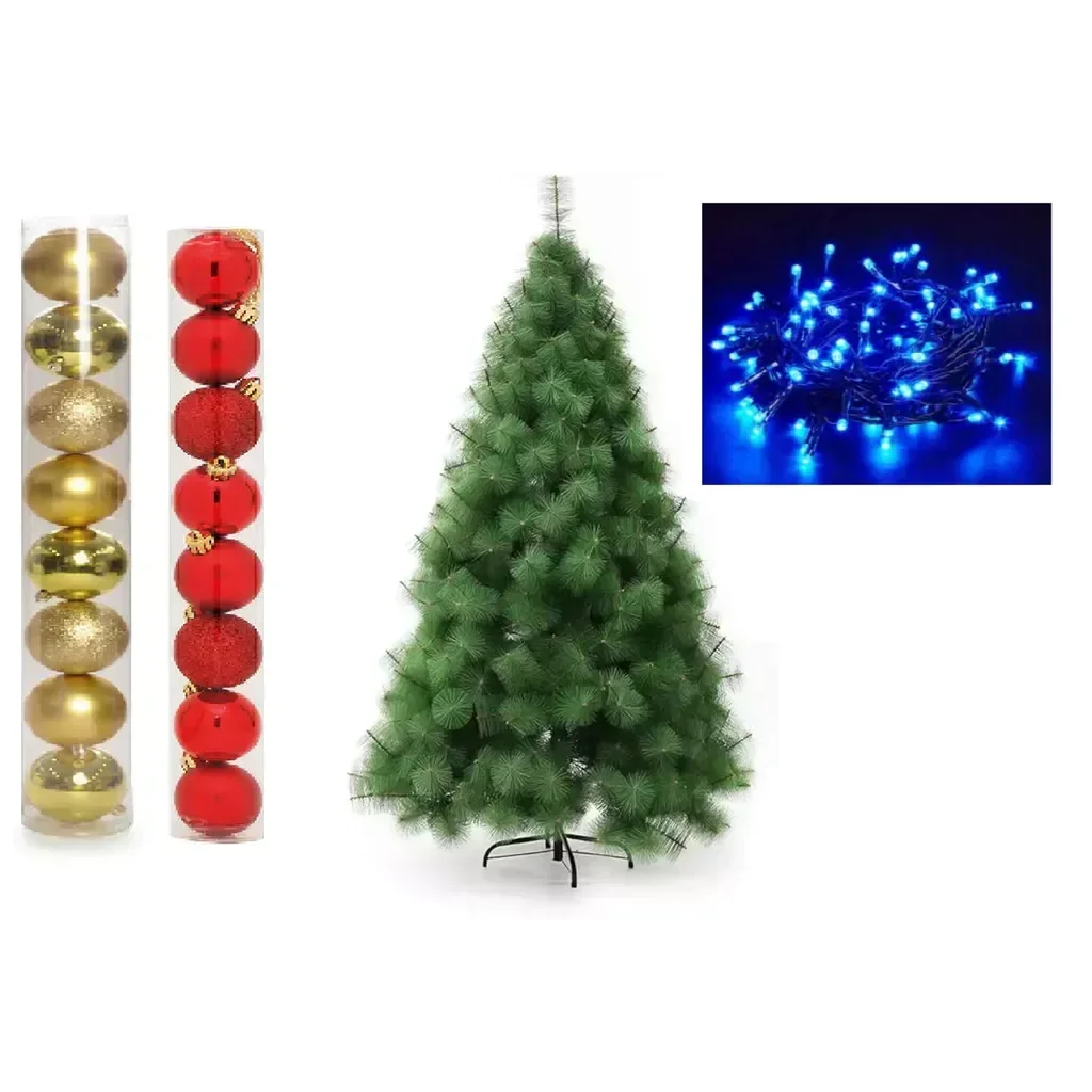 Ver imagem 3 de Arvore de Natal Pinheiro 1,2 Metros 90 Galhos com Enfeites