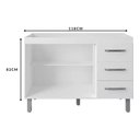 Ver imagem 4 de Balcão para Pia 1,20 Bianca - Savana/off White