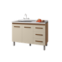 Ver imagem 2 de Balcão para Pia 1,20 Bianca - Savana/off White