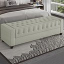 Ver imagem 2 de Recamier Calçadeira Bau 140 Cm Pes Mdf Parri Linho Sl 76 Peer
