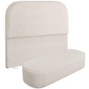 Ver imagem 1 de Cabeceira Cama Box King 195cm Lanna com Puff Recamier Doha W01 Linho Cru - Lyam Decor