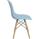 Ver imagem 4 de Kit 10 Cadeiras Charles Eames Eiffel Wood Design Azul Claro