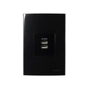Ver imagem 1 de Tomada Duplo Carregador Usb-a Margirius Sleek 2a 10w com Placa 4x2 Preto Ebony