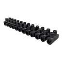 Ver imagem 2 de Barra Borne Conectores Múltiplos Mod. Sindal 25mm - Preto