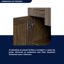 Ver imagem 7 de Armário para Cozinha 4 Portas Aracaju Marrom/Imbuia