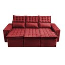 Ver imagem 5 de Sofá 3 Lugares Retrátil e Reclinável Cama inBox Senses 2,00m Velusoft Vermelho