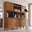 Ver imagem 6 de Cozinha Compacta 6 Portas 2 Gavetas Luna Plus Cinamomo Yescasa