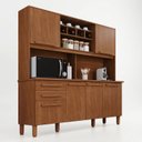 Ver imagem 3 de Cozinha Compacta 6 Portas 2 Gavetas Luna Plus Cinamomo Yescasa