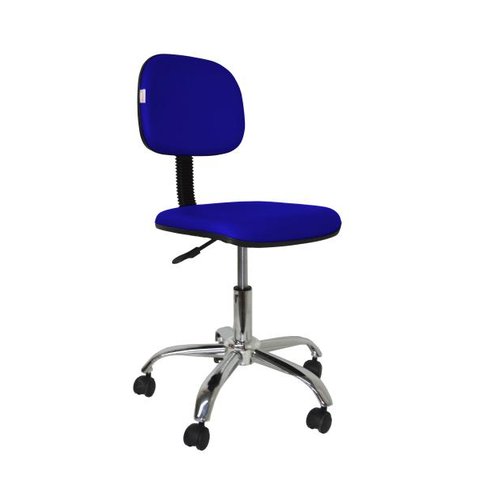 Cadeira Secretaria Giratoria Bolt CR - Couro Sintetico Corano - Azul