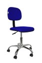 Ver imagem 1 de Cadeira Secretaria Giratoria Bolt CR - Couro Sintetico Corano - Azul