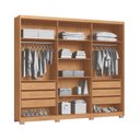 Ver imagem 4 de Guarda-Roupa 6 Portas 6 Gavetas Brescia Marrom/Cedro