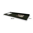 Ver imagem 3 de Pia de Granito Verde Ubatuba 200cm Cuba Funda Corte Cooktop: Verde Ubatuba