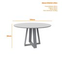 Ver imagem 5 de Conjunto Sala de Jantar Mesa Vitoria 135x135 com 6 Cadeiras Sarah Ype/off/linho Areia - Nc
