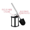 Suporte Aço Inox com Escova Sanitária Easy Decorline Brinox - 2