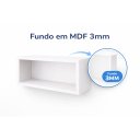 Ver imagem 4 de Kit 2 Nichos Suspensos Mesa de Cabeceira 40cm MDF 15mm Branco com Fundo Já Montados