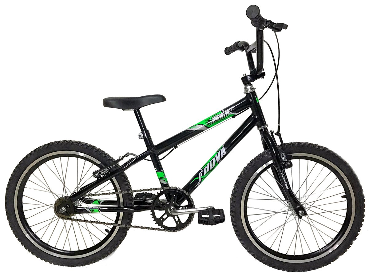 Bicicleta Infantil Aro 20 Aero Cross XLT - Xnova - Preto/Verde