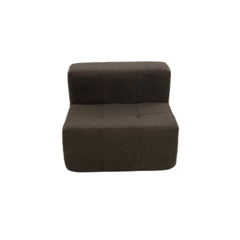 Sofá Modular Central 1 Lugar 84cm Kappesberg Boucle Marrom
