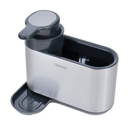 Suporte de Esponja com Dosador de Sabão Tramontina em Plástico ABS e Aço Inox - 1