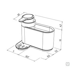 Suporte de Esponja com Dosador de Sabão Tramontina em Plástico ABS e Aço Inox - 4