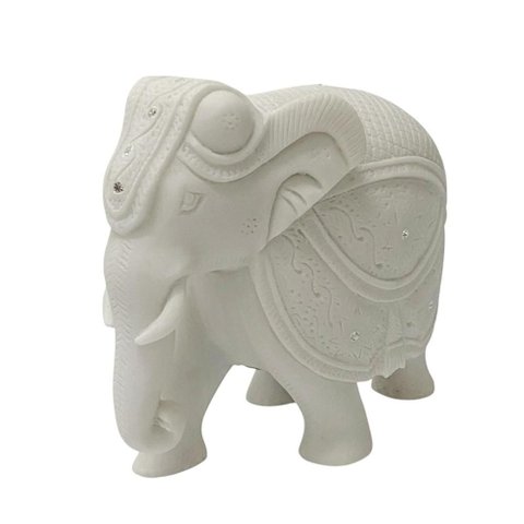 Escultura Elefante Decorativo Ii em Po de Marmore