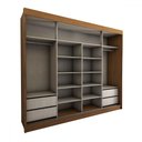 Ver imagem 5 de Guarda-roupa Casal Castle Rock 100% Mdf 2 Portas 4 Gavetas com Espelho - Panorama M