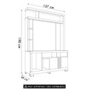 Ver imagem 3 de Estante Painel Tv 50 Polegadas 136cm Zani Nogueira Real Off White C05 - Mpozenato