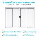 Ver imagem 6 de Vitro 04 Folhas 1,00x1,20 sem Bandeira / sem Grade Bco