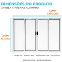 Ver imagem 5 de Vitro 04 Folhas 1,00x1,20 sem Bandeira / sem Grade Bco