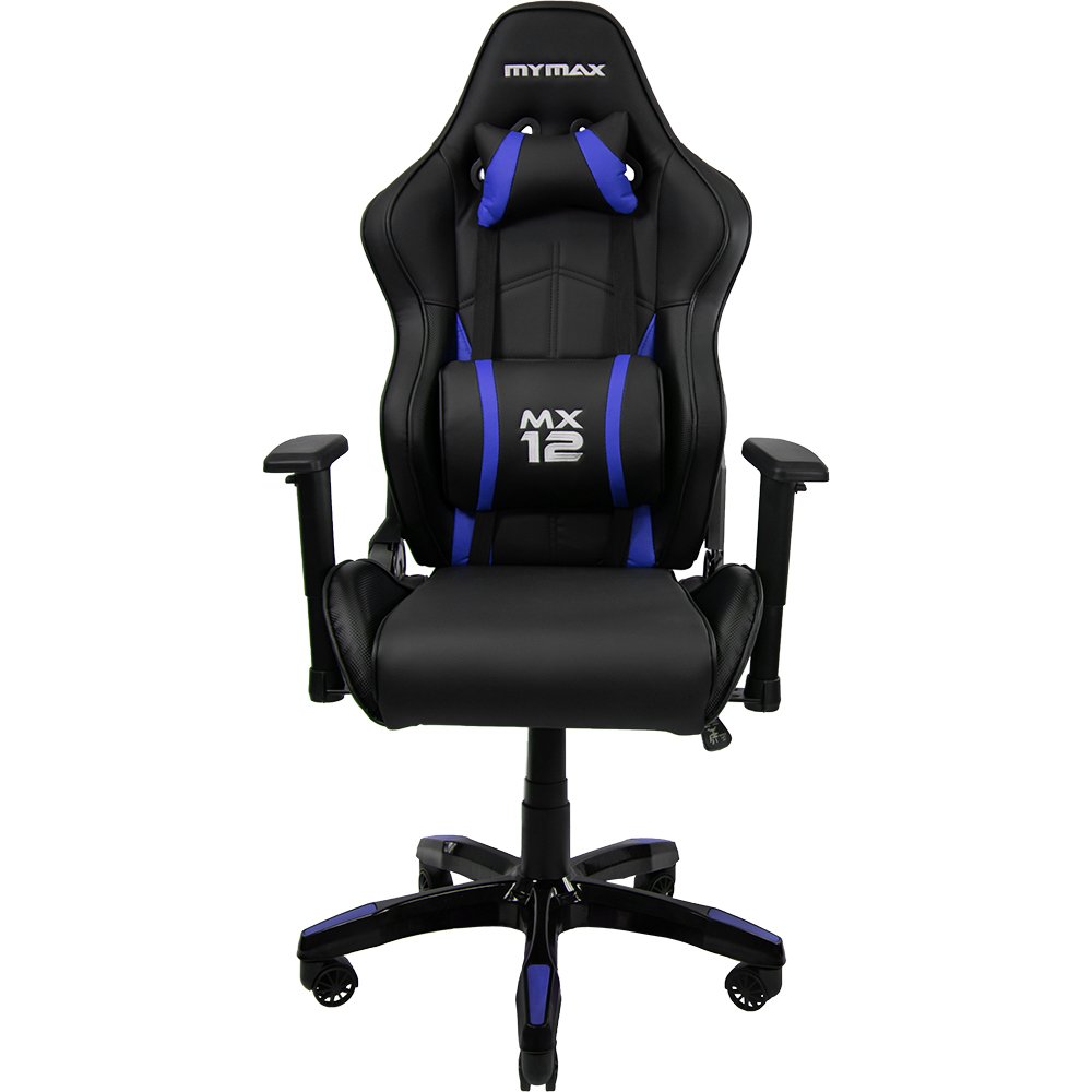 Cadeira Gamer MX12 de escritório Giratoria MYMAX:Preto/Azul/Único