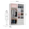 Guarda Roupa Closet Aberto 3 Gavetas 2 Cabideiros 159,2cm Prime Luciane Móveis - 2