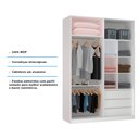 Ver imagem 3 de Guarda Roupa Closet Aberto 3 Gavetas 2 Cabideiros 159,2cm Prime Luciane Móveis