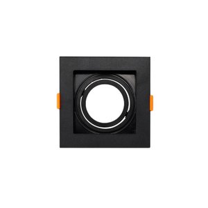 Spot Embutir Quadrado Recuado Poli 1xmr16 Gu10 Preto Decoração