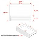 Ver imagem 7 de Gabinete para Banheiro sem Cuba 1 Porta 1 Gaveta 60cm Amêndoa/Mármore Branco - Tecno Mobili