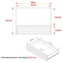 Ver imagem 7 de Gabinete Armário Banheiro sem Cuba 1 Porta 1 Gaveta Amêndoa/Mármore Branco