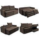 Ver imagem 2 de Sofá sem Caixa Retrátil Baú 1,60m Cama Inbox Secret Suede Velusoft Café