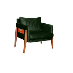 POLTRONA DECORATIVA MILÃO LUXO DORA BELA - 0130 Verde Musgo - 1