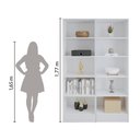 Ver imagem 6 de Estante Livreiro Multiuso Mirage 8 Prateleiras 1,77m Branco Viero