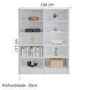 Ver imagem 4 de Estante Livreiro Multiuso Mirage 8 Prateleiras 1,77m Branco Viero