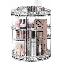 Super Organizador de Acrílico Giratório Joias Maquiagem Cosméticos Profissional - 1