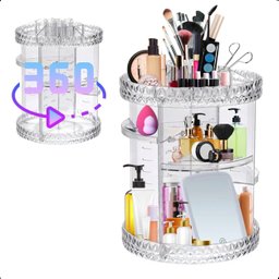 Super Organizador de Acrílico Giratório Joias Maquiagem Cosméticos Profissional - 3