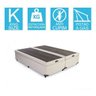 Base Cama Box Baú Blindado Bipartido King Size Suede Bege 43x193x203 - 2