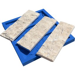 Forma Silicone Gesso Parede 3d - Travertino Rockface - 5