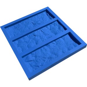 Forma Silicone Gesso Parede 3d - Travertino Rockface