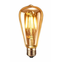 Ver imagem 4 de Kit 3 Lâmpadas Led Filamento 4w Âmbar E27 Bivolt Vintage Retrô Decorativa