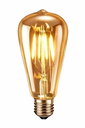 Ver imagem 4 de Kit 3 Lâmpadas Led Filamento 4w Âmbar E27 Bivolt Vintage Retrô Decorativa