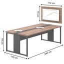 Ver imagem 3 de Mesa de Reunião com Painel Tv 40 Pol Porto Noce Preto