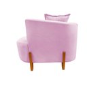 Ver imagem 6 de Namoradeira Sofá Feijão Luna 100cm Orgânica Couro Rosa Bebê