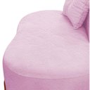 Ver mais imagens de Namoradeira Sofá Feijão Luna 100cm Orgânica Couro Rosa Bebê