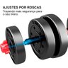 Halter Ajustavel 15kg Dumbell Academia Anilha Musculaçao Peso Regulavel Fitness Cross Treino Fit Fit - 5